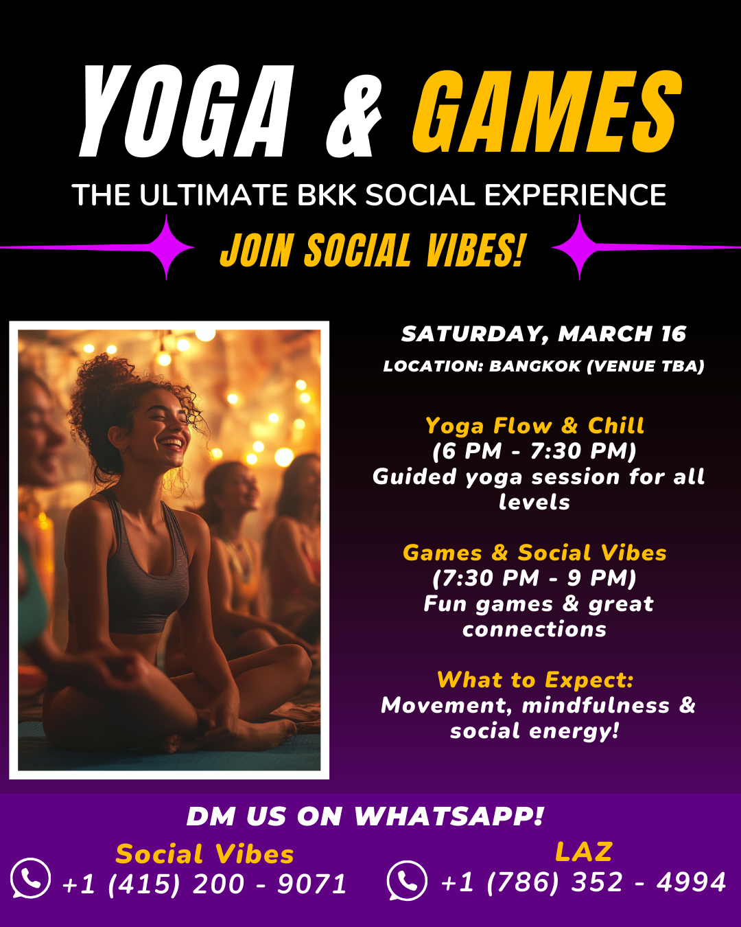 Yoga and Games Event